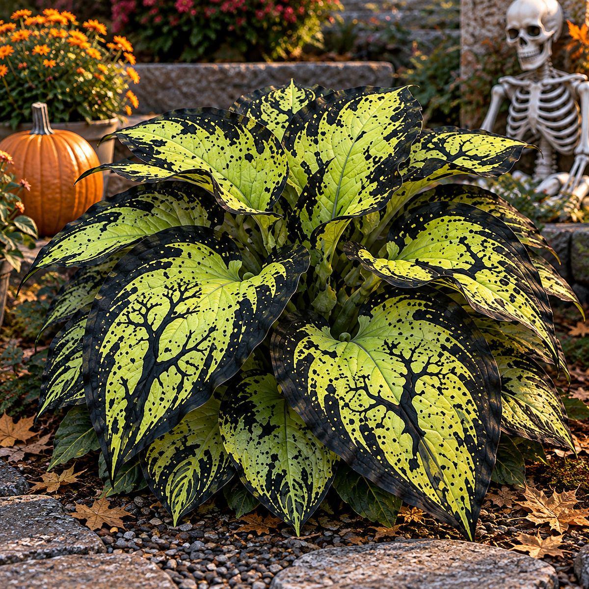 🎃👻 Halloween Haunted Hosta Bulbs – 6 Spooky Foliage Designs for a Magical Halloween Garden
