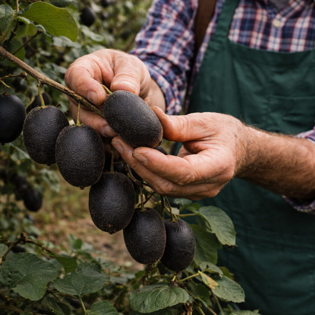 🥝Black Diamond Ruby Kiwi Seeds – Sweet, Nutrient-Rich & Easy to Grow at Home