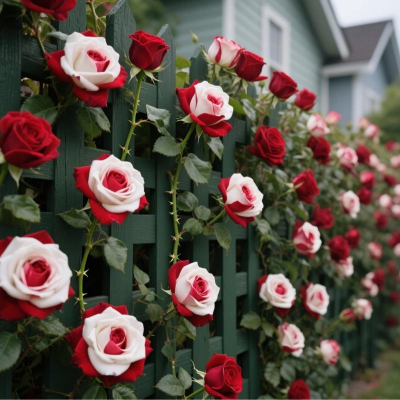 This Rose Doesn’t Look Real… But It Is ❤️🤍 Two Colors. One Breathtaking Bloom.