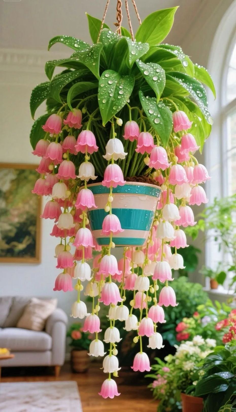 🌿 Hanging Lily of the Valley🌸 Elegance That Lasts Year After Year